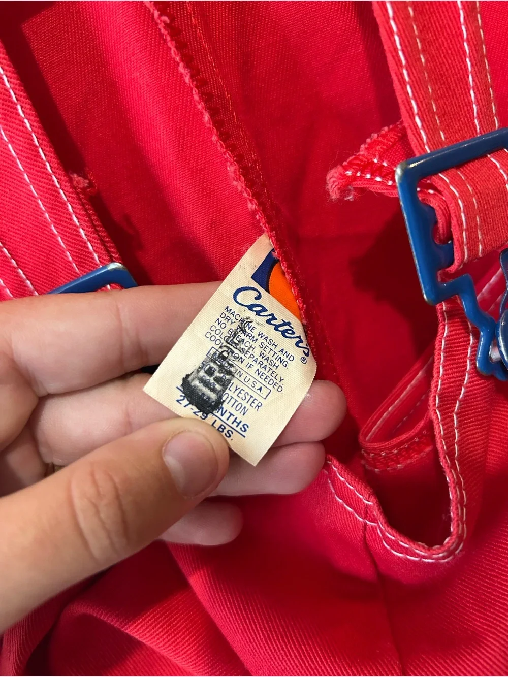 Vintage Carter's Red Overalls